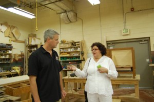 Me at the fine woodworking division of New Energy Works
