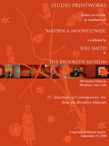 KIKI SMITH red postcard white collage